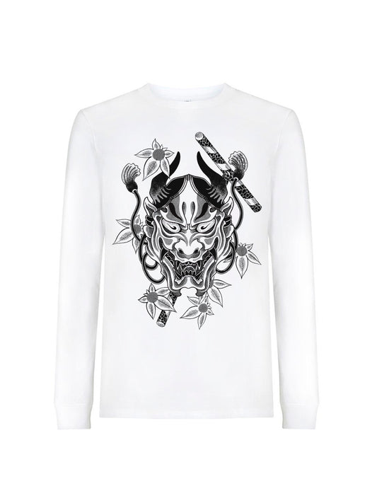 Langarmshirt Hannya-Maske