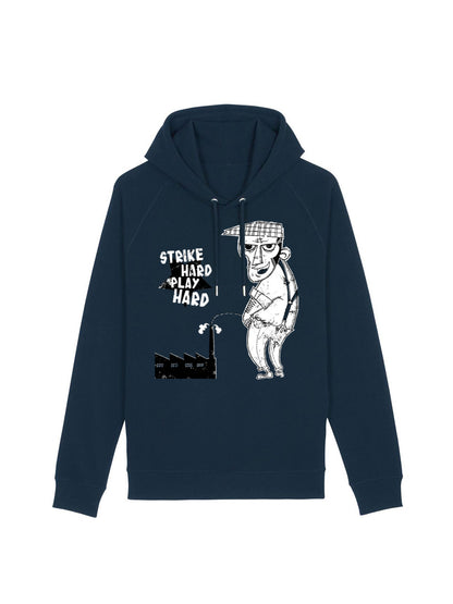 Strike Hard Play Hard French Blue Navy Hoodie dna merch
