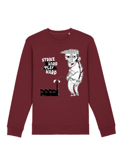 Strike Hard Play Hard Burgundy Sweatshirt dna merch