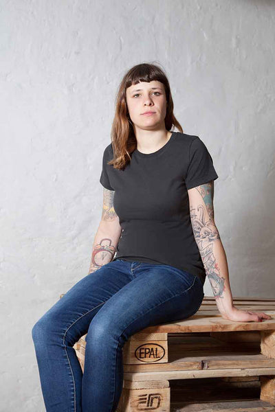 dna t-shirt fitted black woman photograph