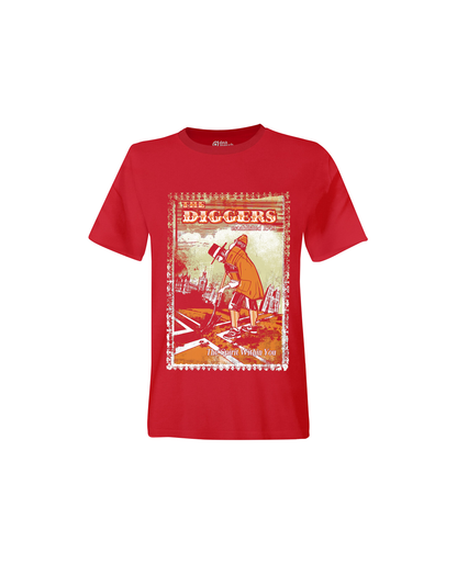 The Diggers Red T-Shirt dna merch