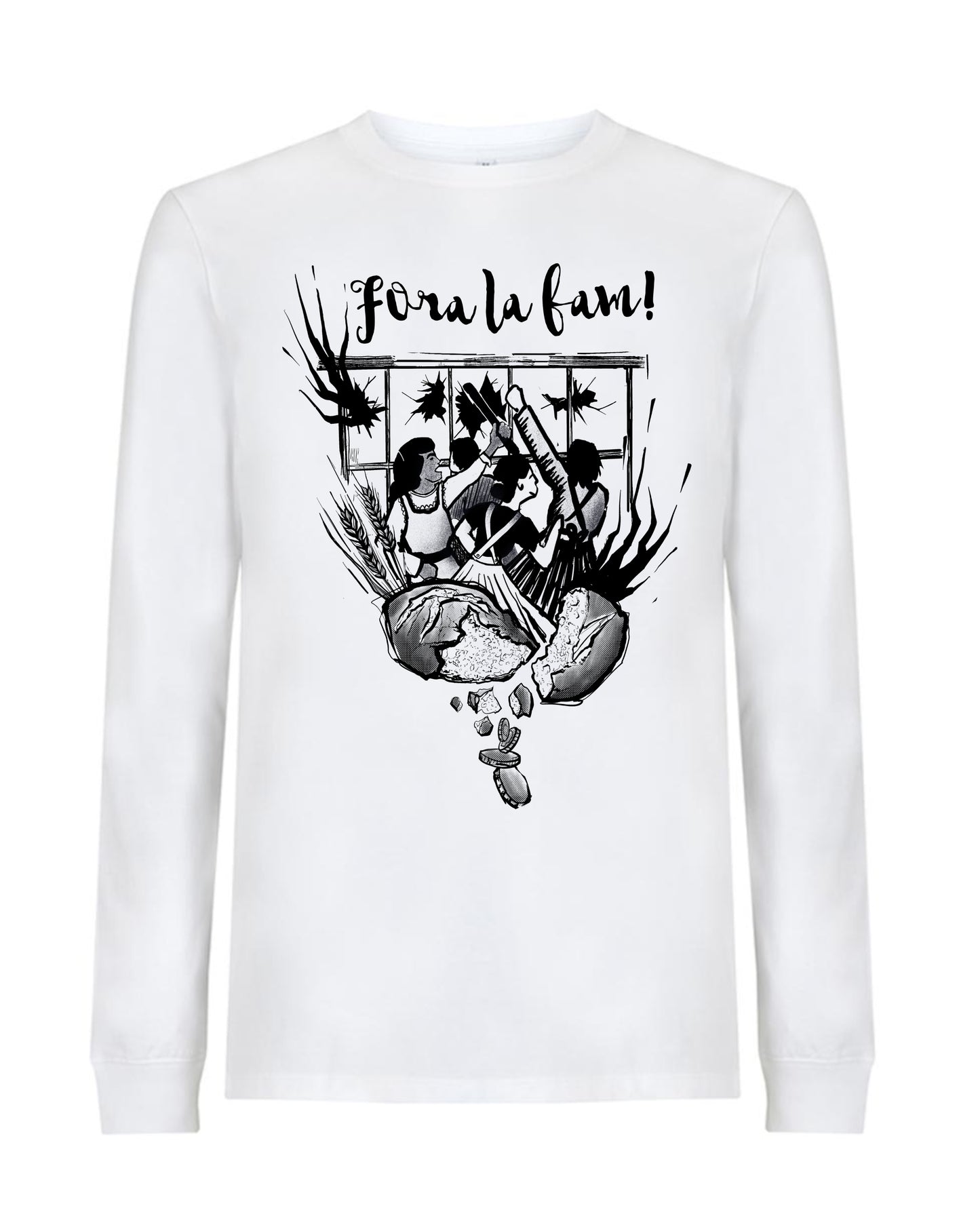 Langarmshirt Fora La Fam! (Brotaufstände 1789)