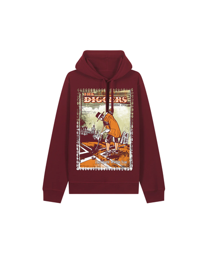 The Diggers Burgundy Hoodie dna merch