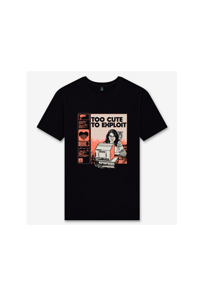 Too Cute To Exploit Black T-Shirt Product Mockup