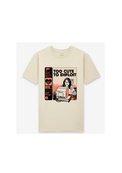 Too Cute To Exploit Beige T-Shirt Product Mockup