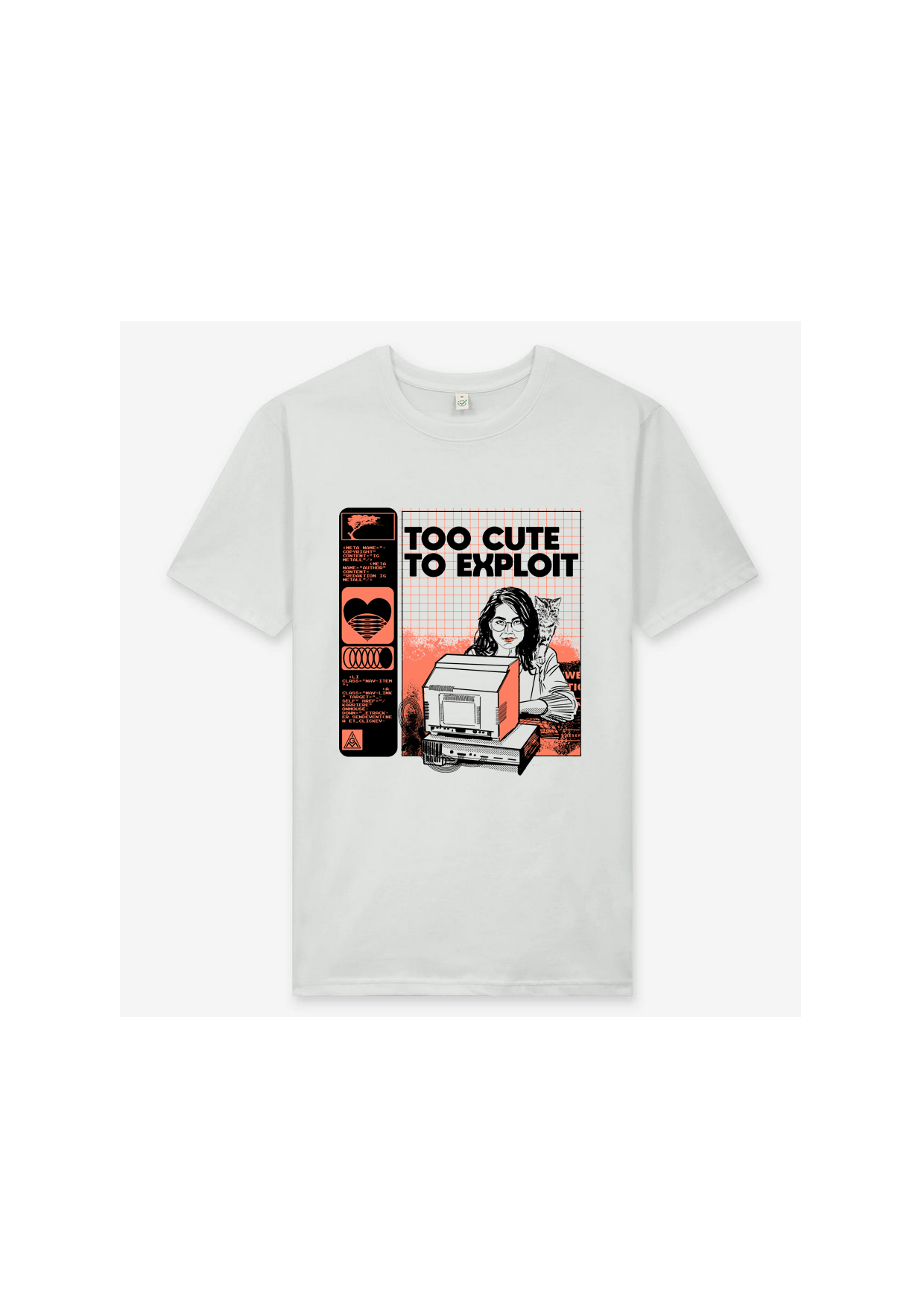 Too Cute To Exploit White T-Shirt Product Mockup