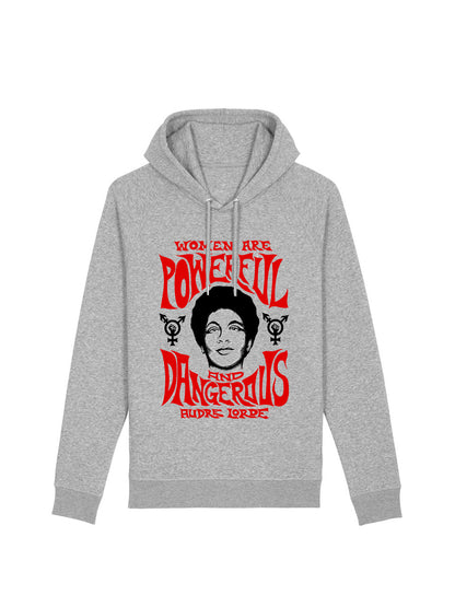 Women Are Powerful And Dangerous Audre Lorde dna merch ash grey hoodie