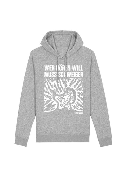 Kapuzenpullover Friedemann en Wer Hören Will Muss Schweig(Motiv 2)