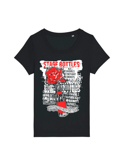 T-Shirt Frauen Stage Bottles Antifascists Keep The Fight