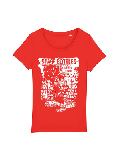 T-Shirt Frauen Stage Bottles Antifascists Keep The Fight