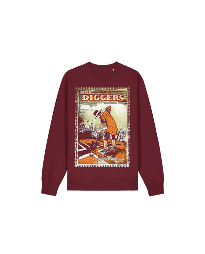 The Diggers Burgundy Sweatshirt dna merch