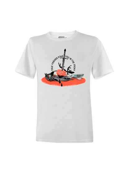 T-Shirt Unisex True Friends Stab You In The Front (Oscar Wilde)