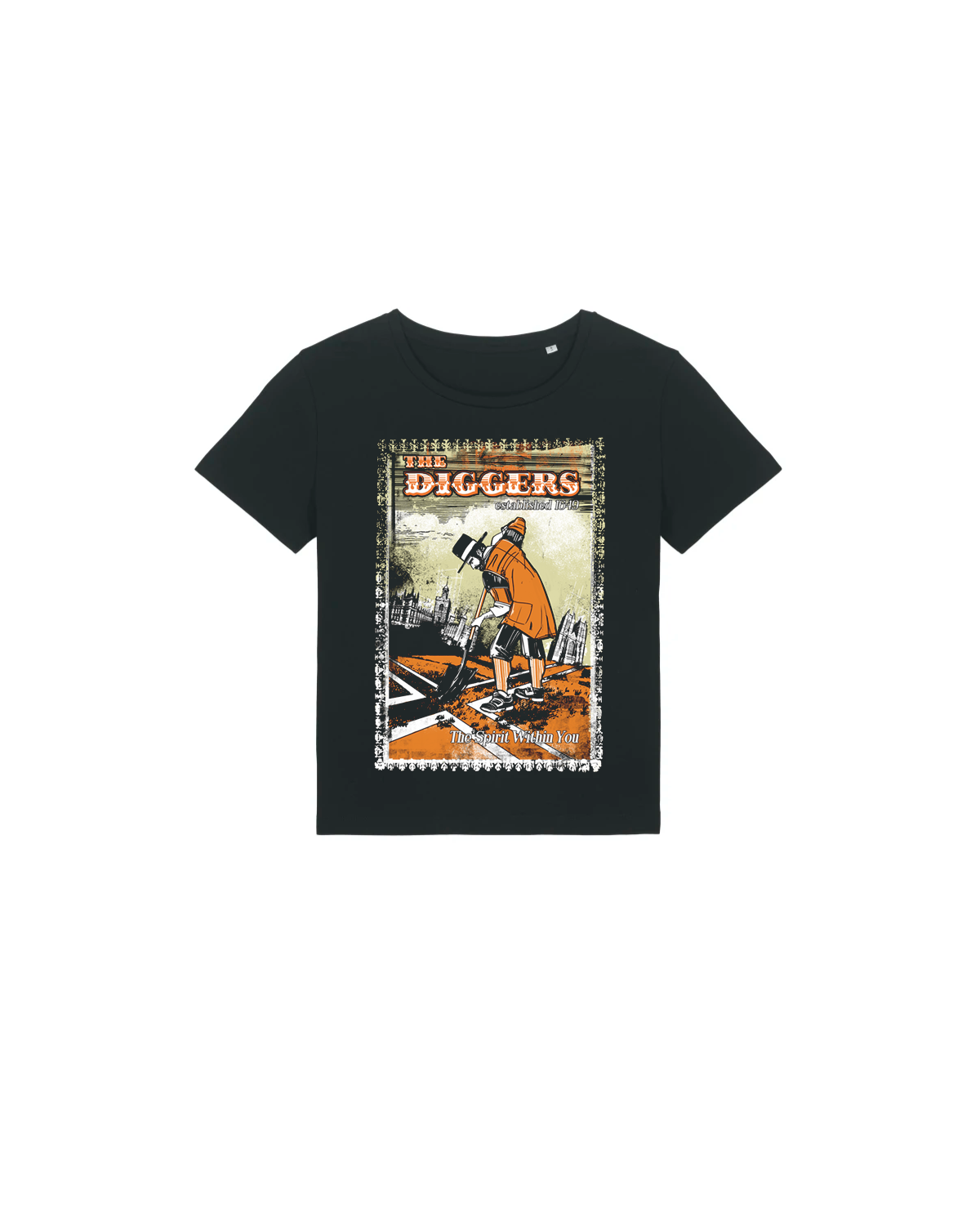 The Diggers Black Women T-Shirt dna merch