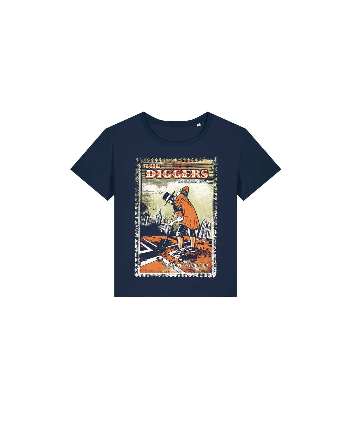 The Diggers Navy Women T-Shirt dna merch