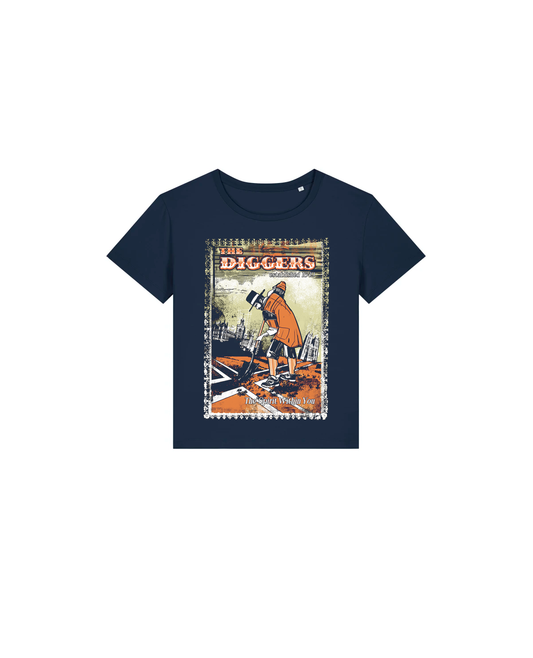 The Diggers Navy Women T-Shirt dna merch