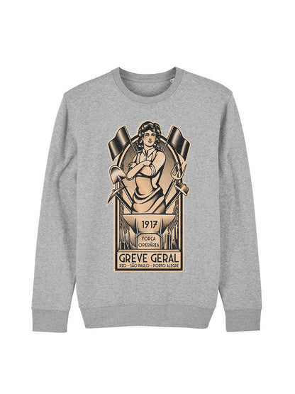 Working Class History Greve Geral 1917 Grey Hoodie Changer Product Mockup 