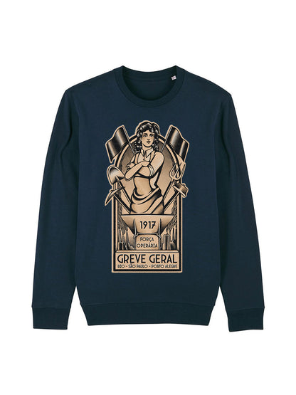 Working Class History Greve Geral 1917 Navy Hoodie Changer Product Mockup 