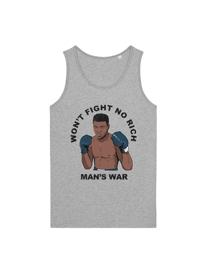 Won't Fight No Rich Man's War dna merch Grey Tanktop