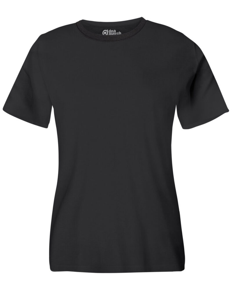 t shirt fitted front black