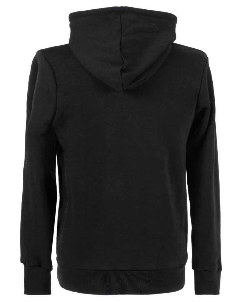 zipper hoodie back black