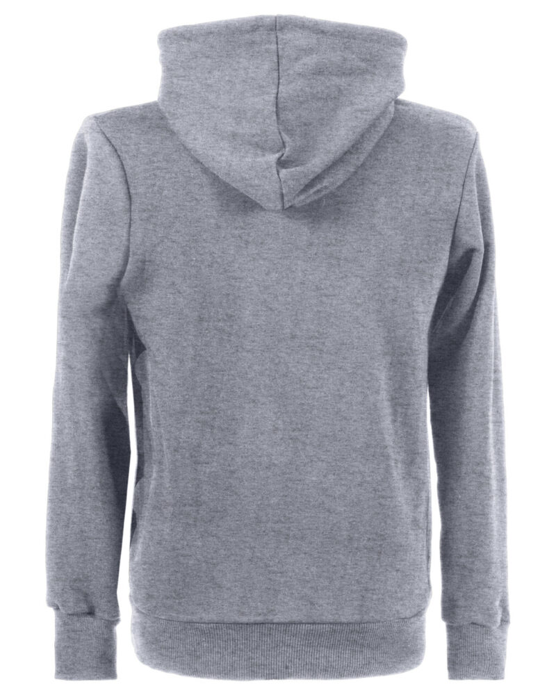 zipper hoodie back grey
