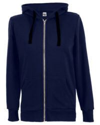 zipper hoodie front blue