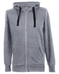 zipper hoodie front grey