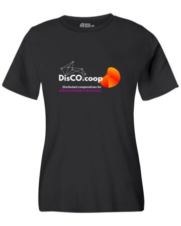 t shirt fitted front black disco